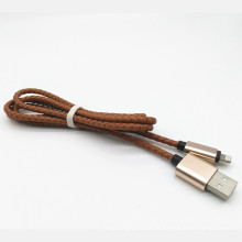 PU-Leder Braid 1m USB-Datenkabel für iPhone5